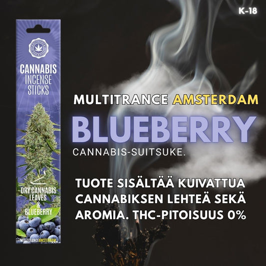 Cannabis-suitsuke, mustikka.